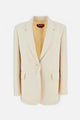 Max Mara Studio Nude Neutrals Cotton Viscose Blazer