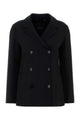 Max Mara S Black Stretch Wool Fiore Blazer