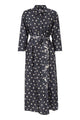 S Max Mara Mm Dress Navy Coat With White Polka Dots