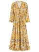S Max Mara Printed Ramie Canvas Dress
