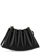 Themoirè Black Polyurethane Crossbody Bag