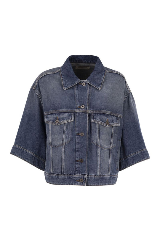 Weekend Max Mara Wkdliuti - Cropped Cotton Denim Jacket
