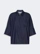 S Max Mara Stmrugiada - Lightweight Denim Shirt With Short Sleeves