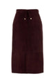 Max Mara S Burgundy Suede Gazza Skirt