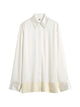 Toteme White/Champagne Shiny Viscose Shirt