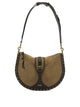 Isabel Marant Oskan Hobo Soft Beige Calf Leather Cotton Medium Shoulder Bag
