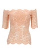 Paco Rabanne Top In Pizzo Con Paillettes