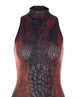 Jean Paul Gaultier Snake Print High-Neck Maxi Dress