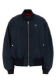 Prada Dark Blue Twill Bomber Jacket