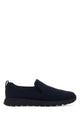 Prada Dark Blue Jersey Slip Ons