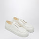 Prada Sneakers Ivory In Hammered Leather