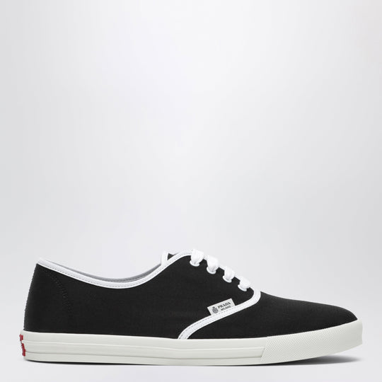 Prada Black Drill Fabric Sneakers