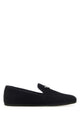 Prada Midnight Blue Suede Loafers