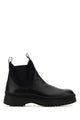 Prada Black Leather Ankle Boots