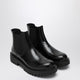 Prada Black Leather Ankle Boot