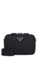 Prada Black Leather And Nylon Crossbody Bag