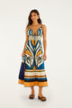 Farm Rio Long Dress With Tropical Graphics