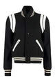 Saint Laurent Black Wool Blend Bomber Jacket