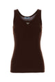 Prada Chocolate Cotton Tank Top