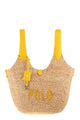 Polo Ralph Lauren Tote Polo Play In Raffia And Leather