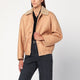 Salvatore Santoro Nude Leather Bomber Jacket