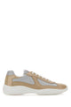 Prada Two-Tone Leather And Fabric Prada America S Cup Sneakers