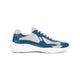 Prada Petrolio Silver Calf Leather Sneakers