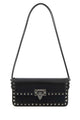 Valentino Garavani Black Leather Rockstud Shoulder Bag