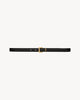 Saint Laurent Cassandre Thin Belt In Grained Leather