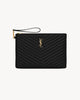 Saint Laurent Black Leather Jolie I-Pad Holder