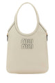 Miu Miu Ivory Leather Shopping Bag