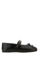 Miu Miu Black Leather Ballerinas