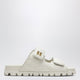 Miu Miu Matelassé Nappa Leather Sandals In White