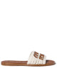 Miu Miu Crochet And Leather Slides