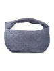 Bottega Veneta Cloudy Indigo Blue Suede Leather Jodie Intrecciato 15 Cloudy Suede Handbag