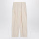 Stella Mccartney Wide Butter-Coloured Pants In Linen Blend