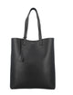 Saint Laurent Bold Black Leather Shopping Bag