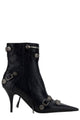 Balenciaga Black Leather Cagole Ankle Boots