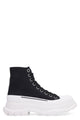Alexander Mcqueen Black Canvas Tread Slick Sneakers