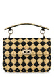 Valentino Garavani Two-Tone Raffia Medium Rockstud Spike Handbag