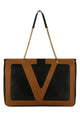 Valentino Garavani Black Nappa Leather Large Viva Superstar Shopping Bag