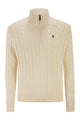 Polo Ralph Lauren Cotton Cable Knit Jumper With Zip Fastening