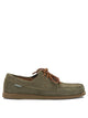 Sebago Askook Green Leather Rubber Lace-Up Loafers