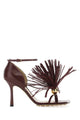 Bottega Veneta Burgundy Leather Stretch Sandals