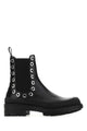 Alexander Mcqueen Black Leather Boxcar Ankle Boots