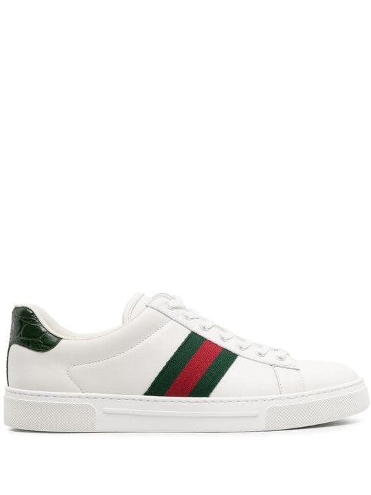 Gucci White Leather Ace Sneakers