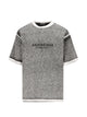 Balenciaga Logo-Print Heathered T-Shirt
