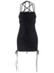 Balenciaga Black Stretch Nylon Mini Dress