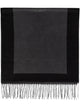 Saint Laurent Cassandre Jacquard Silk Scarf In Dark Grey