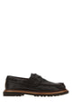 Fendi Dark Brown Leather Pequin Loafers